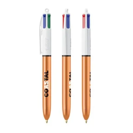 Stylo Publicitaire 4 Couleurs Brillant BIC® Matières : HDPE Couleurs : noir Contenance : 500 ml cadeau collaborateur premium