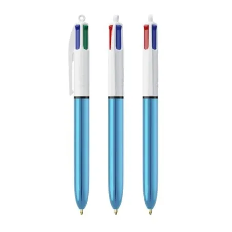 Stylo Publicitaire 4 Couleurs Brillant BIC® Matières : HDPE Couleurs : blanc Contenance : 500 ml goodies publicitaire durable