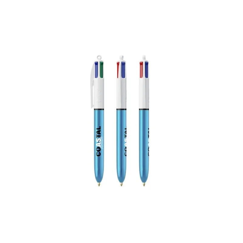 Stylo Publicitaire 4 Couleurs Brillant BIC® Matières : HDPE Couleurs : blanc Contenance : 500 ml personnalisable avec votre logo