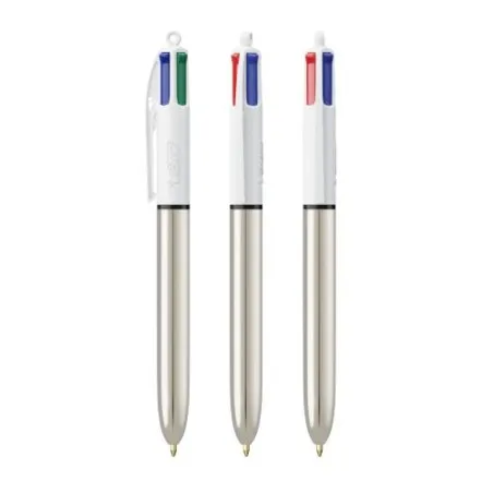 Stylo Publicitaire 4 Couleurs Brillant BIC® Matières : polyester Couleurs : gris Contenance : 3 L goodies personnalisé en stock