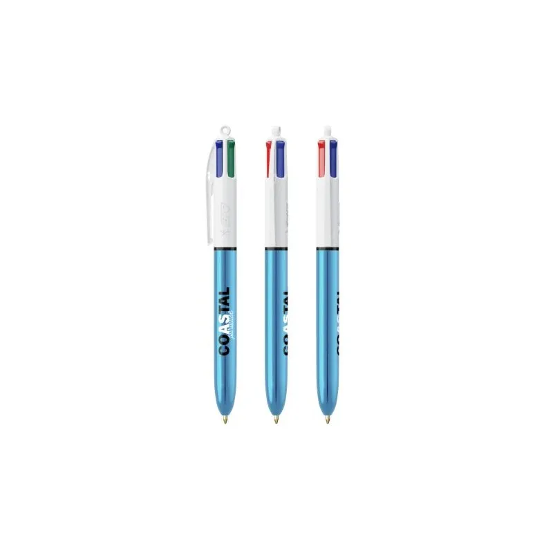 Stylo Publicitaire 4 Couleurs Brillant BIC® Matières : verre Couleurs : translucide Contenance : 450 ml personnalisable avec vot