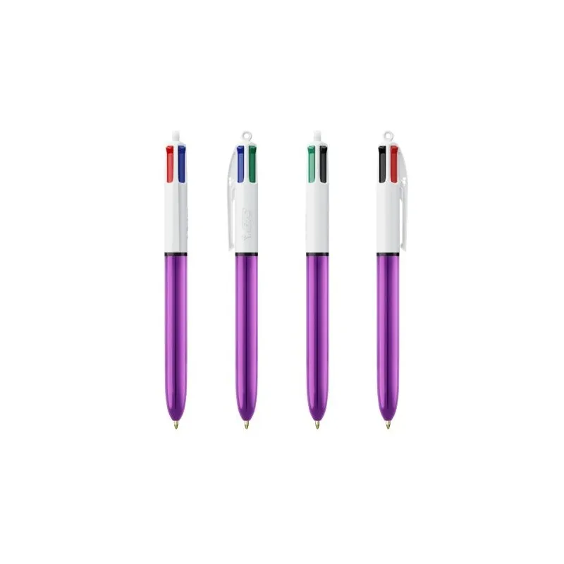 Stylo Publicitaire 4 Couleurs Brillant BIC® Matières : verre Couleurs : translucide Contenance : 450 ml marquage laser ultra pré