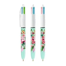Stylo Bille Personnalisé 4 Couleurs Fashion - BIC® Matières : coton Couleurs : marron