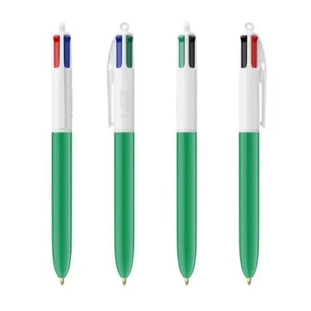 Stylo Bille Personnalisé 4 Couleurs Écologique avec Lanyard - BIC® Matières : Synthétique Couleurs : argenté goodies personnalis