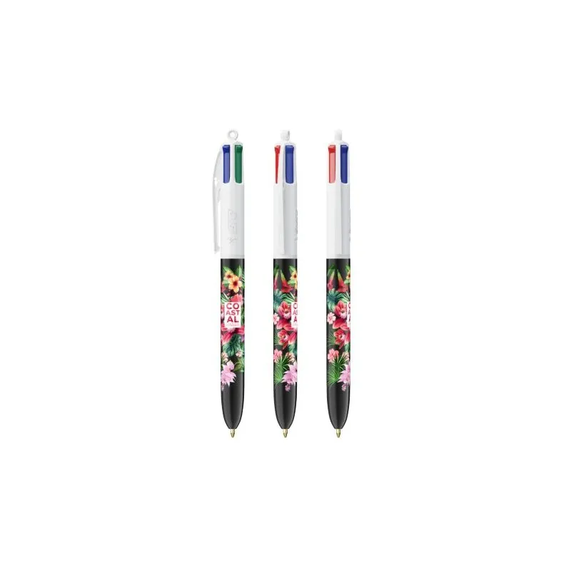 Stylo Bille Personnalisé 4 Couleurs Écologique avec Lanyard - BIC® goodies publicitaire durable