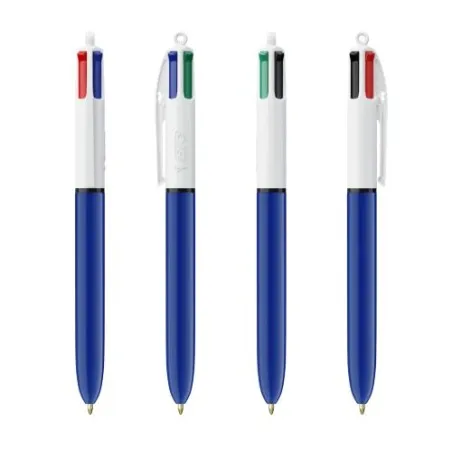 Stylo Bille Personnalisé 4 Couleurs Écologique avec Lanyard - BIC® cadeau collaborateur premium