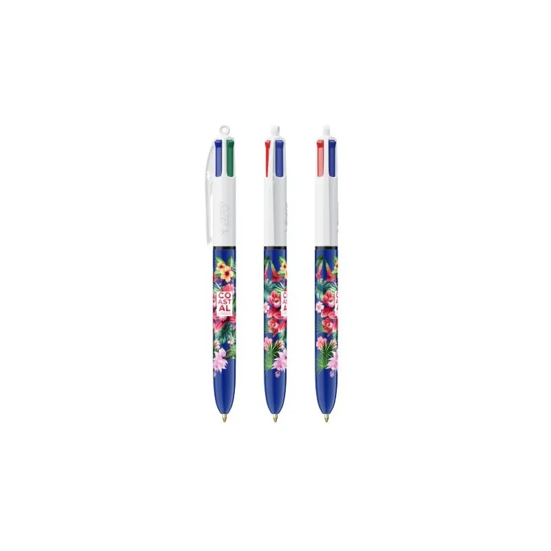 Stylo Bille Personnalisé 4 Couleurs Écologique avec Lanyard - BIC® objet promo petit budget