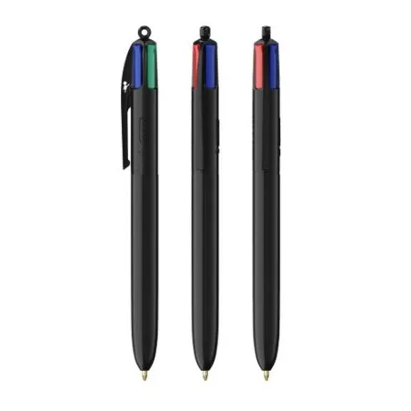 Stylo bille personnalisable 4 couleurs écologique avec lanyard - BIC® Matières : bambou personnalisable avec votre logo