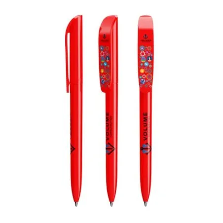 Stylo Bille Premium Personnalisé Super Clip BIC® Matières : PET recyclé Couleurs : bleu marine personnalisable avec votre logo