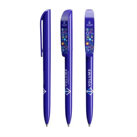 Stylo Bille Premium Personnalisé Super Clip BIC® Matières : PET recyclé Couleurs : gris cadeau entreprise pas cher