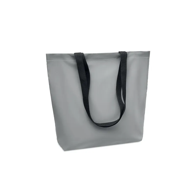 Sac shopping réfléchissant personnalisé pas cher - VISI TOTE Matières : polyéthylène (PE) Taille textile : M Couleurs : bleu pis