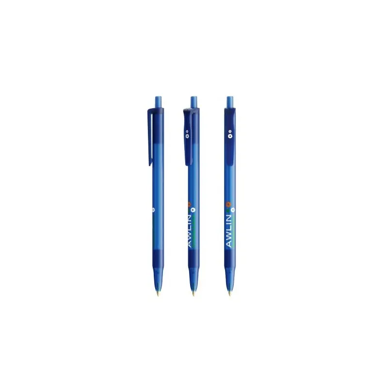 Stylo bille personnalisable BIC® Clic Stic Softfeel® Matières : polyester Taille textile : XL Couleurs : bleu marquage laser ult