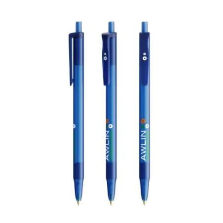 Stylo bille personnalisable BIC® Clic Stic Softfeel® Matières : polyester Taille textile : XL Couleurs : bleu marquage laser ult