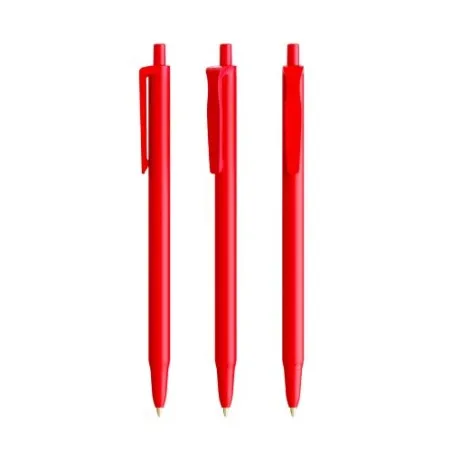 Stylo bille personnalisable BIC® Clic Stic Softfeel® Matières : polyester Taille textile : M Couleurs : rouge impression logo ha