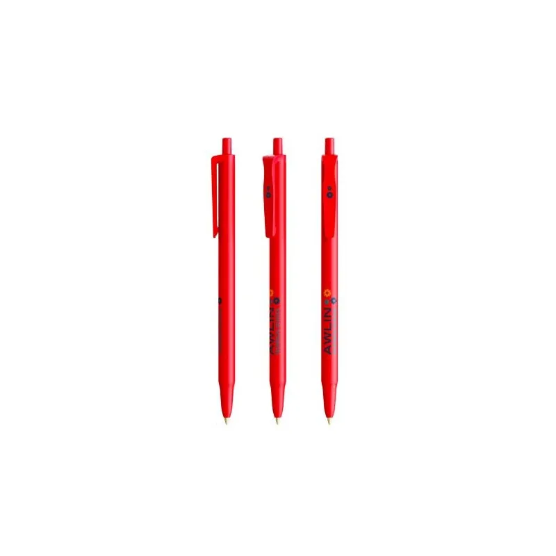 Stylo bille personnalisable BIC® Clic Stic Softfeel® Matières : polyester Taille textile : M Couleurs : rouge impression haute d