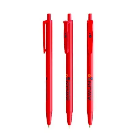 Stylo bille personnalisable BIC® Clic Stic Softfeel® Matières : polyester Taille textile : M Couleurs : rouge impression haute d