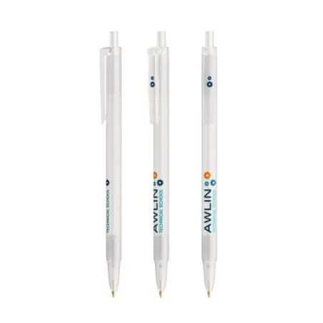 Stylo bille personnalisable BIC® Clic Stic Softfeel® Matières : polyester Taille textile : 3XL Couleurs : bleu marine cadeau ent
