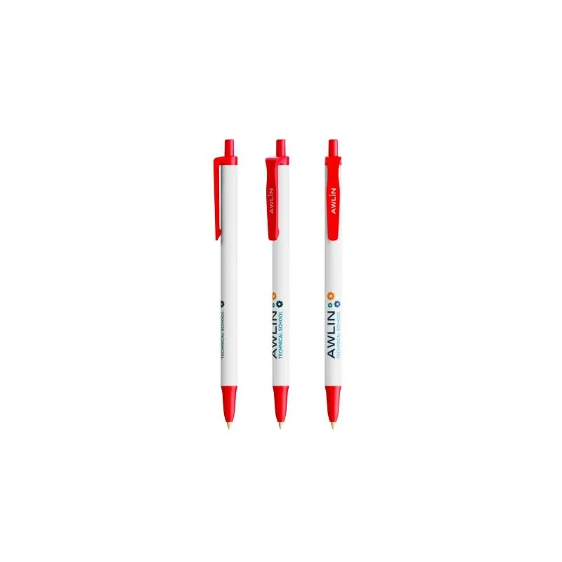 Stylo bille publicitaire écologique Clic Stic BIC® Matières : acier inoxydable Couleurs : bleu marine cadeau collaborateur premi