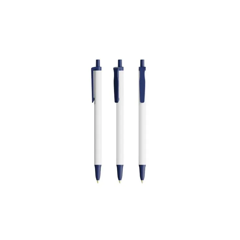 Stylo bille publicitaire écologique Clic Stic BIC® Matières : acier inoxydable Couleurs : bleu marine personnalisation rapide en