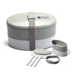 Boîte à Repas Personnalisée Écologique en Plastique - Idéale pour le Bureau Couleurs : noir Matières : polyester recyclé