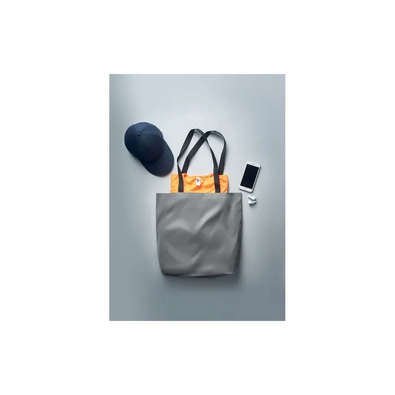 Sac shopping réfléchissant personnalisé pas cher - VISI TOTE Matières : polyéthylène (PE) Taille textile : M Couleurs : bleu pis