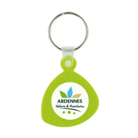 Porte-clés rigide personnalisé avec anneau de 25 mm - Métal goodies entreprise design