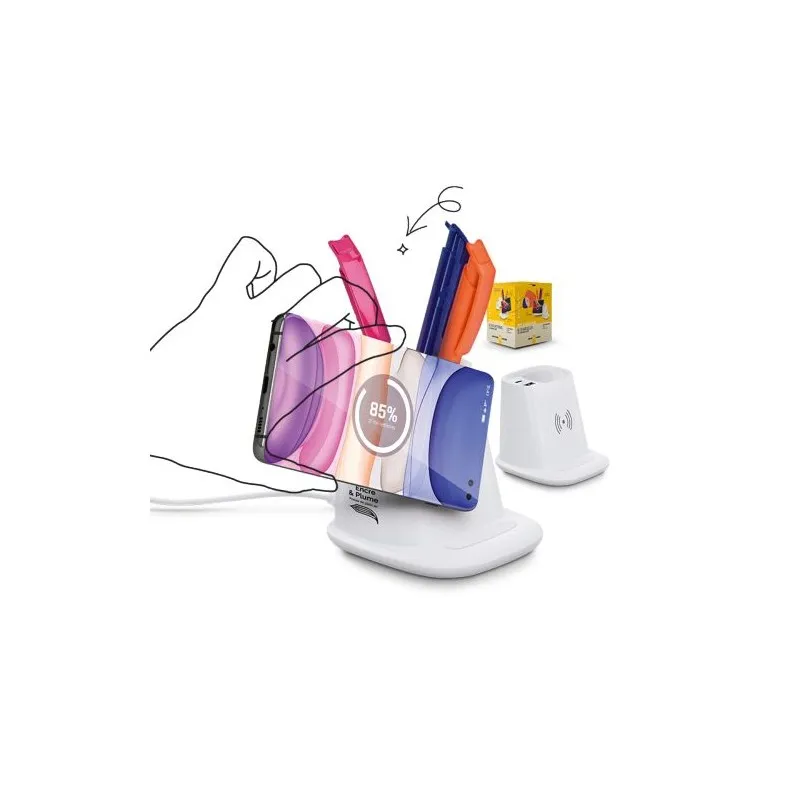 Chargeur Induction & Pot à Crayons Multifonction
