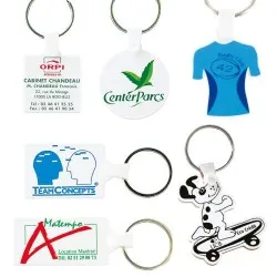 Porte-Clés Écologique Personnalisé en Forme de Maillot (anneau 25 mm) - Pas Cher Matières : acier inoxydable Couleurs : vert