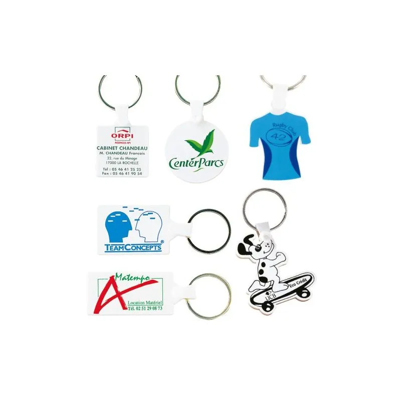 Porte-Clés Écologique Personnalisé en Forme de Maillot (anneau 25 mm) - Pas Cher Matières : acier inoxydable Couleurs : vert