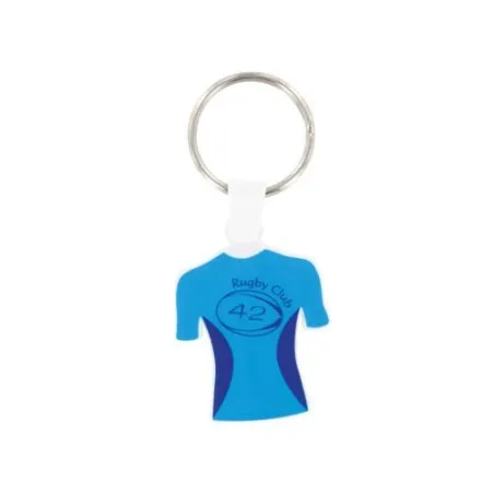 Porte-Clés Écologique Personnalisé en Forme de Maillot (anneau 25 mm) - Pas Cher Matières : acier inoxydable Couleurs : vert imp