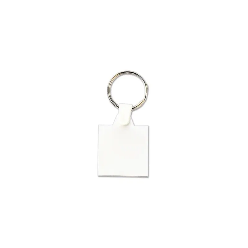 Porte-clés carrés en plastique souple 35x35 mm avec anneau de 25 mm personnalisés pas cher Matières : coton Taille textile : XL 