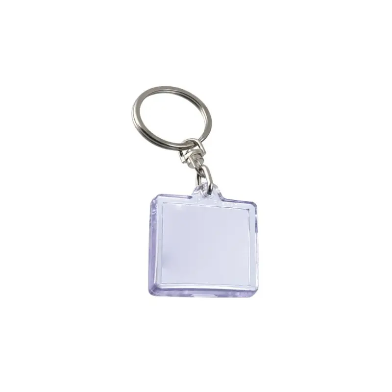 Porte-clés transparent avec porte-étiquette - Objets publicitaires pratiques Pop Chic Matières : polyester Couleurs : noir goodi