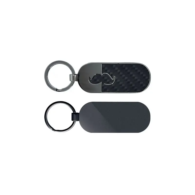 Porte-Clé Métal et Fibre de Carbone Élégant