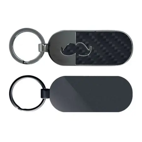 Porte-clé Métal et Fibre de Carbone Élégant