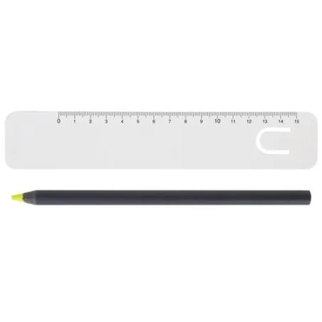 Kit de Bureau Fluo Jaune 17,6 cm - Personnalisé P Matières : PET recyclé Taille textile : S Couleurs : bleu cadeau entreprise pa