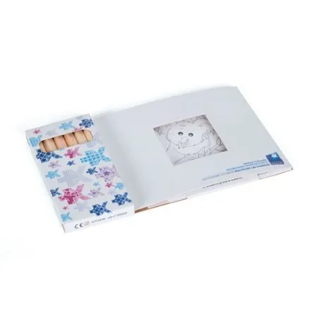 Kit Écologique de Coloriage avec 6 Crayons - Objets Publicitaires 8,7 Matières : PET recyclé Taille textile : M Couleurs : bleu 