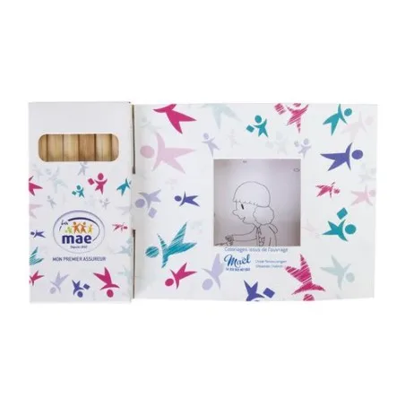 Kit Écologique de Coloriage avec 6 Crayons - Objets Publicitaires 8,7 Matières : PET recyclé Taille textile : M Couleurs : bleu 