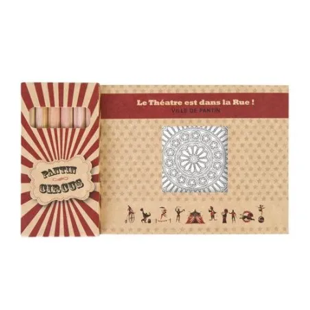 Kit Écologique de Coloriage avec 6 Crayons - Objets Publicitaires 8,7 Matières : PET recyclé Taille textile : M Couleurs : bleu 