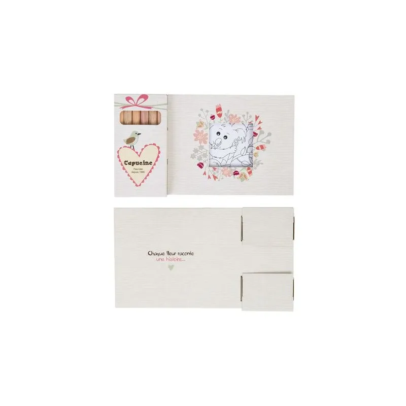 Kit Écologique de Coloriage avec 6 Crayons - Objets Publicitaires 8,7 Matières : PET recyclé Taille textile : M Couleurs : bleu 