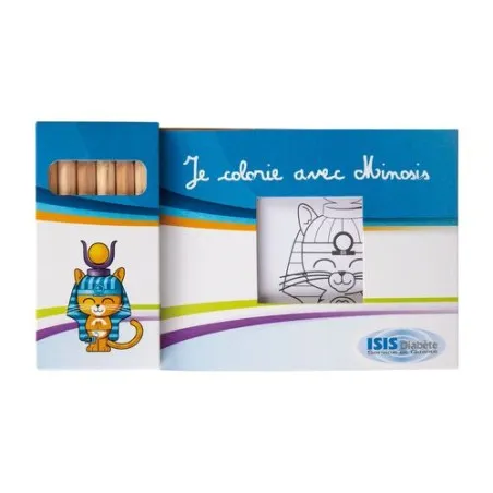 Kit Écologique de Coloriage avec 6 Crayons - Objets Publicitaires 8,7 Matières : PET recyclé Taille textile : M Couleurs : bleu 