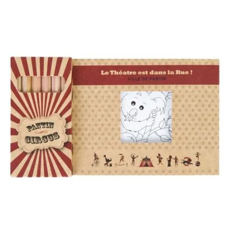 Kit Écologique de Coloriage avec 6 Crayons - Objets Publicitaires 8,7 Matières : PET recyclé Taille textile : M Couleurs : bleu 