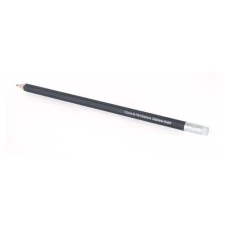 Crayon écologique personnalisable ECO HEXA 17,6 PANTONE T Gomme Matières : aluminium Couleurs : vert goodies publicitaire événem