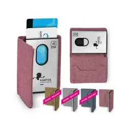 Porte Carte Métal Anti RFID Personnalisée Sécurisée - STOP Matières : polyester Couleurs : bleu