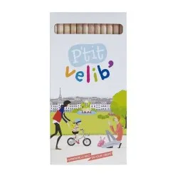 Étui écologique 12 crayons couleur 17,6 - Messager Couleurs : bleu marine Matières : acier inoxydable recyclé