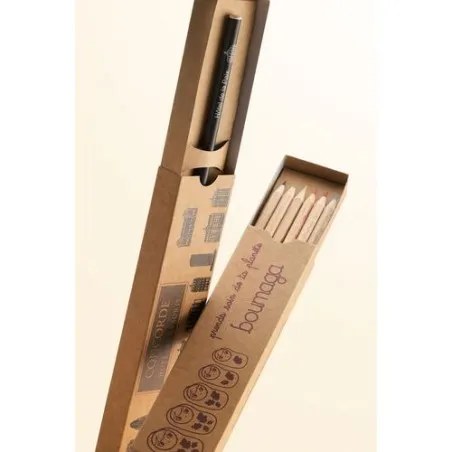 Étui Fourreau Écologique 6 Coulisses 17,6 - Personnalisez vos Objets Publicitaires Couleurs : noir Matières : acier inoxydable r