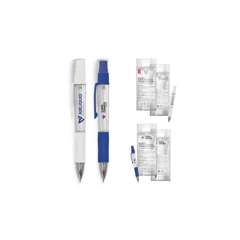 Stylo Bille avec Vaporisateur Hydroalcoolique