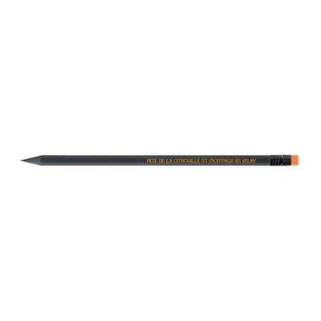 Crayon pratique et élégant 17,6 Panto T en gomme personnalisé Black Hexa Matières : bambou Couleurs : brun objet promotionnel éc