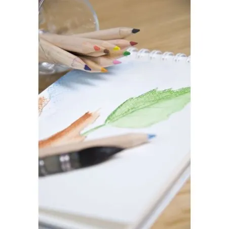 Étui Écologique 6 Crayons Aquarellables - Objets Publicitaires Matières : plastique recyclé Couleurs : vert foncé