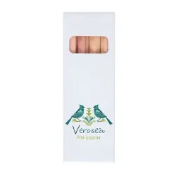 Étui Écologique Personnalisable pour 6 Crayons Aquarellables - CR COUL 8,7 Matières : plastique recyclé Couleurs : vert clair