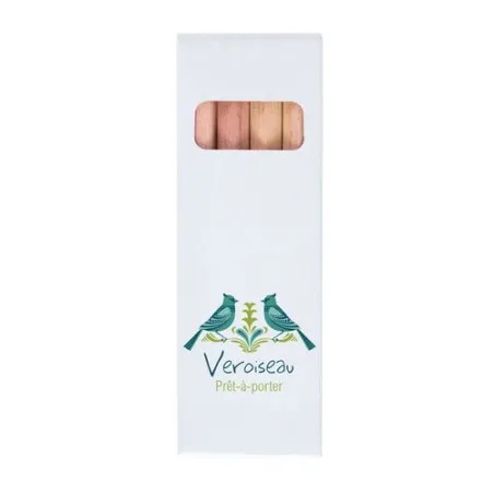 Étui Écologique Personnalisable pour 6 Crayons Aquarellables - CR COUL 8,7 Matières : plastique recyclé Couleurs : vert clair